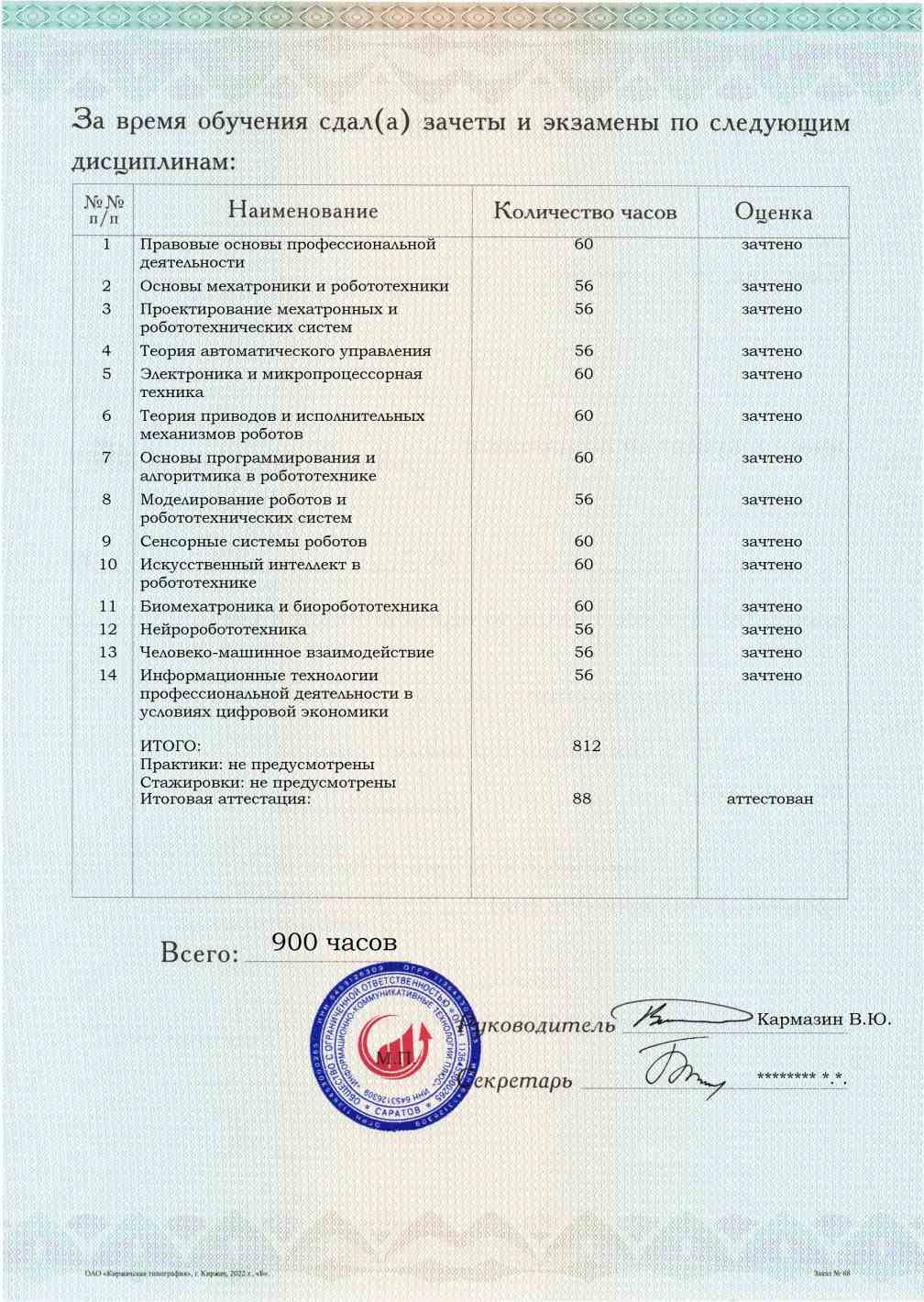 Мехатроника и робототехника. Курс профессиональной переподготовки, обучение по ФГОС